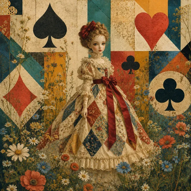 Whimsical Card Garden Portraits