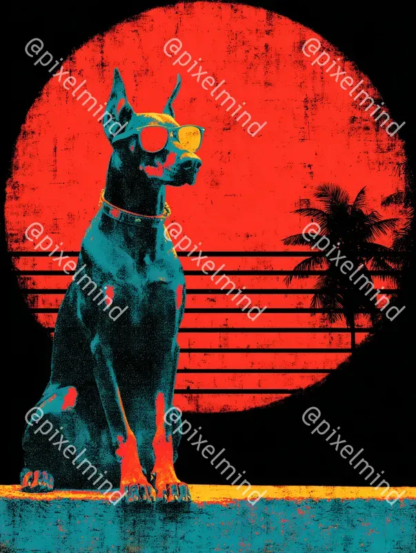 Retro 80s Synthwave Sunset Tshirt Packs
