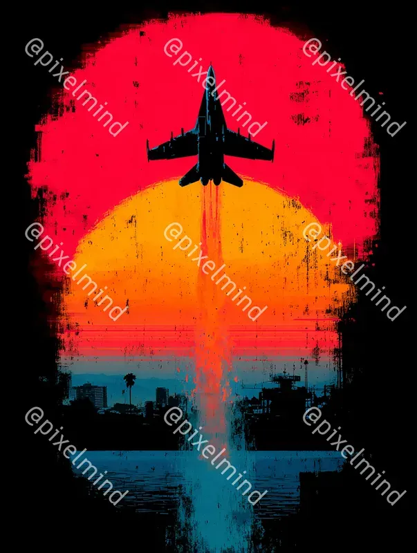 Retro 80s Synthwave Sunset Tshirt Packs