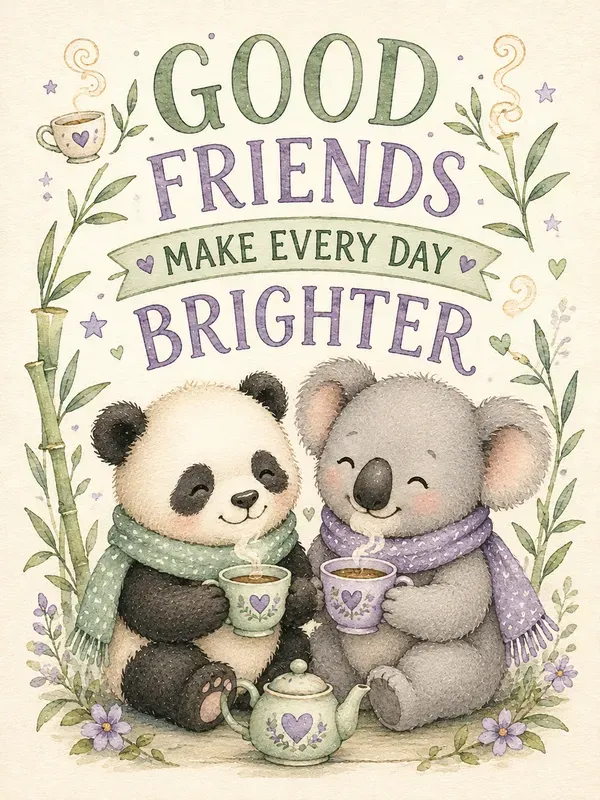 Whimsical Animal Friendship Posters