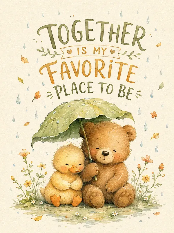 Whimsical Animal Friendship Posters