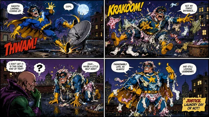 Retro Marvel Comic Generator 4 Panels
