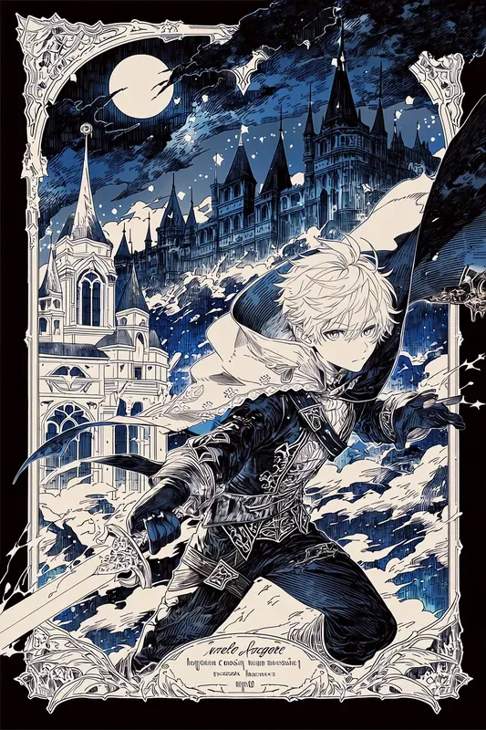 Monochromatic Fantasy Manga Worlds