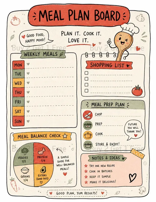 Doodle Worksheet Infographic Cards