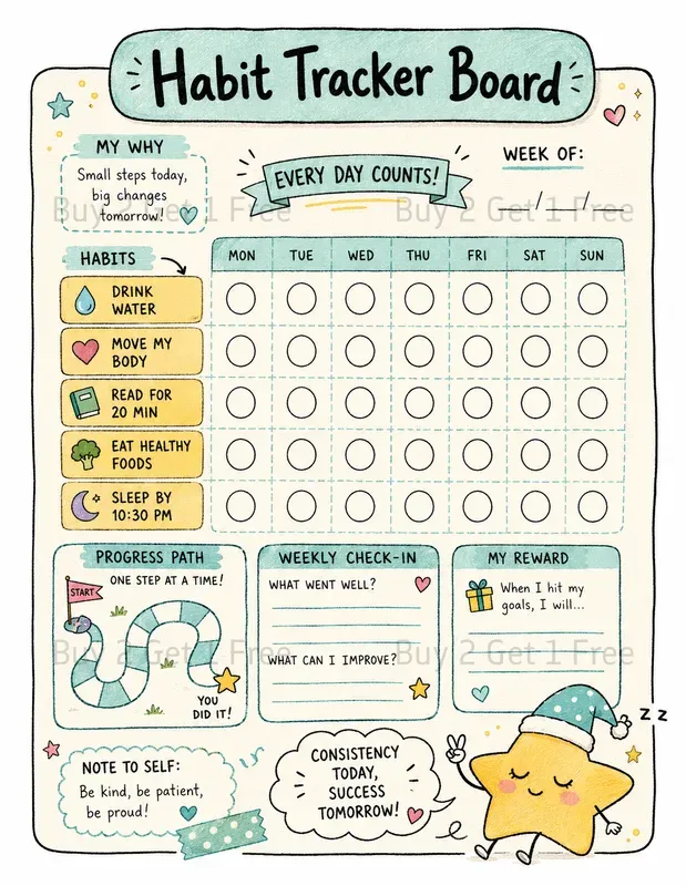 Doodle Worksheet Infographic Cards