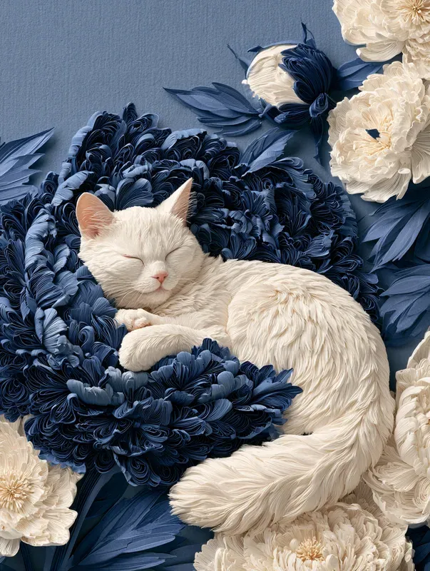 Cobalt Paper Quilling Art