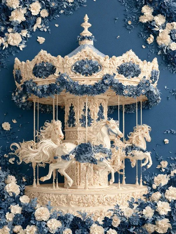 Cobalt Paper Quilling Art