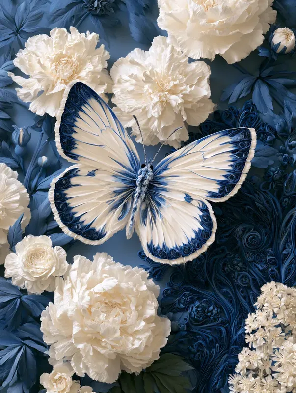 Cobalt Paper Quilling Art