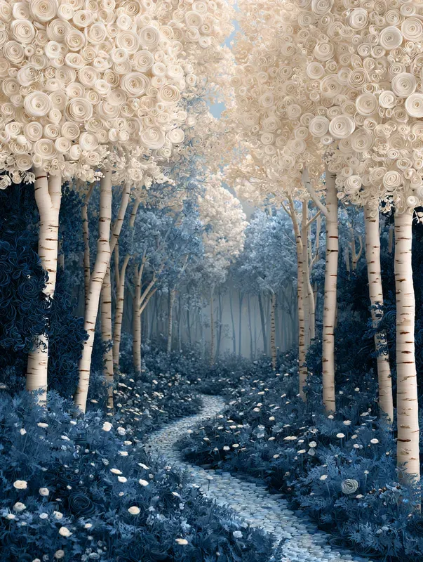Cobalt Paper Quilling Art