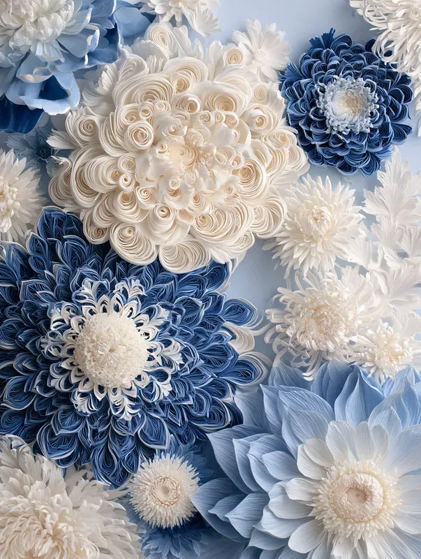Cobalt Paper Quilling Art