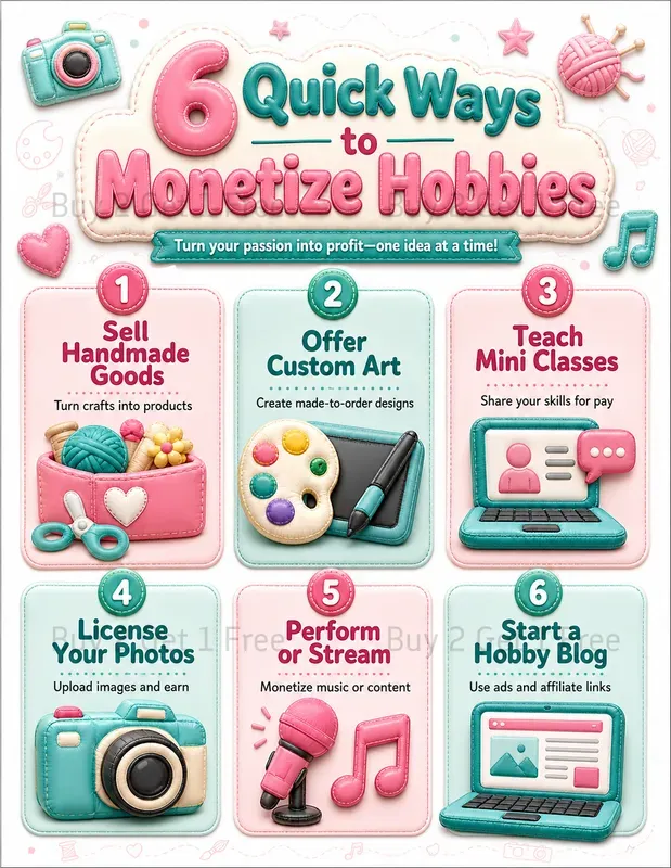 Money Side Hustle Infographic Posters