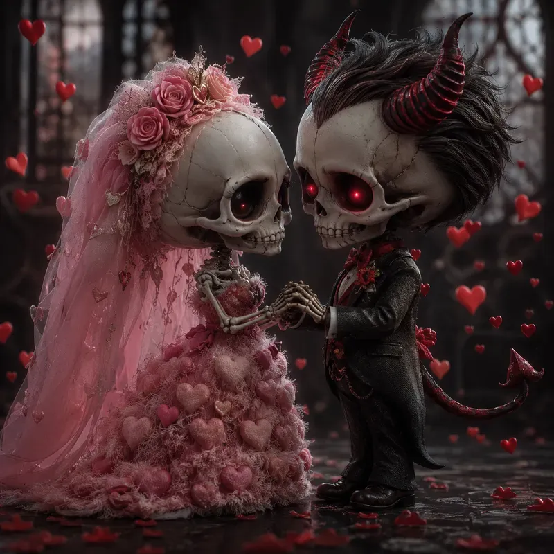 Gothic Chibi Fantasy Couples