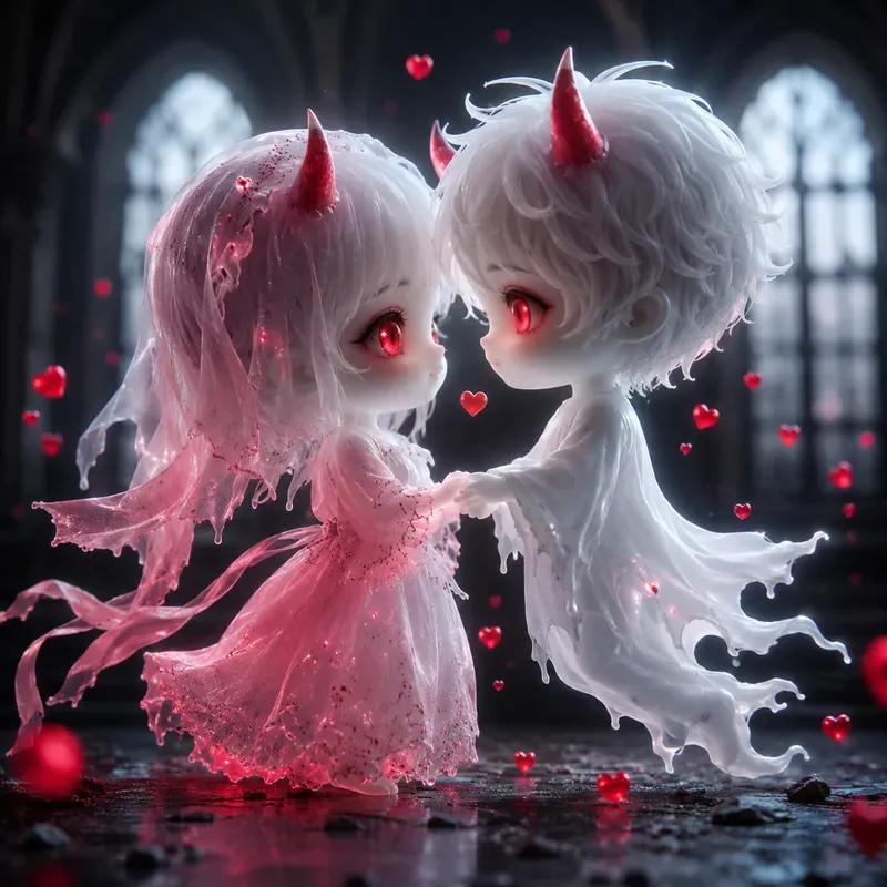 Gothic Chibi Fantasy Couples