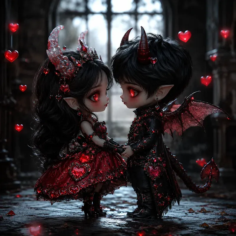 Gothic Chibi Fantasy Couples