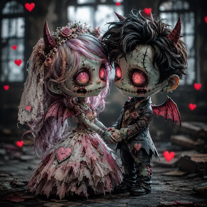 Gothic Chibi Fantasy Couples