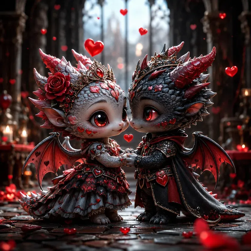 Gothic Chibi Fantasy Couples
