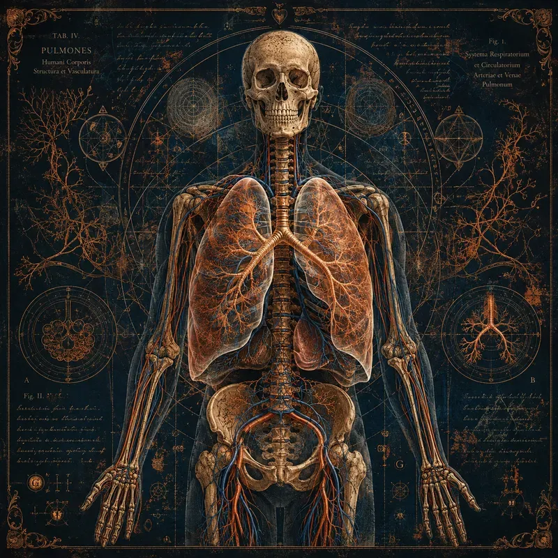 Vintage Anatomical Organ Blueprint Art
