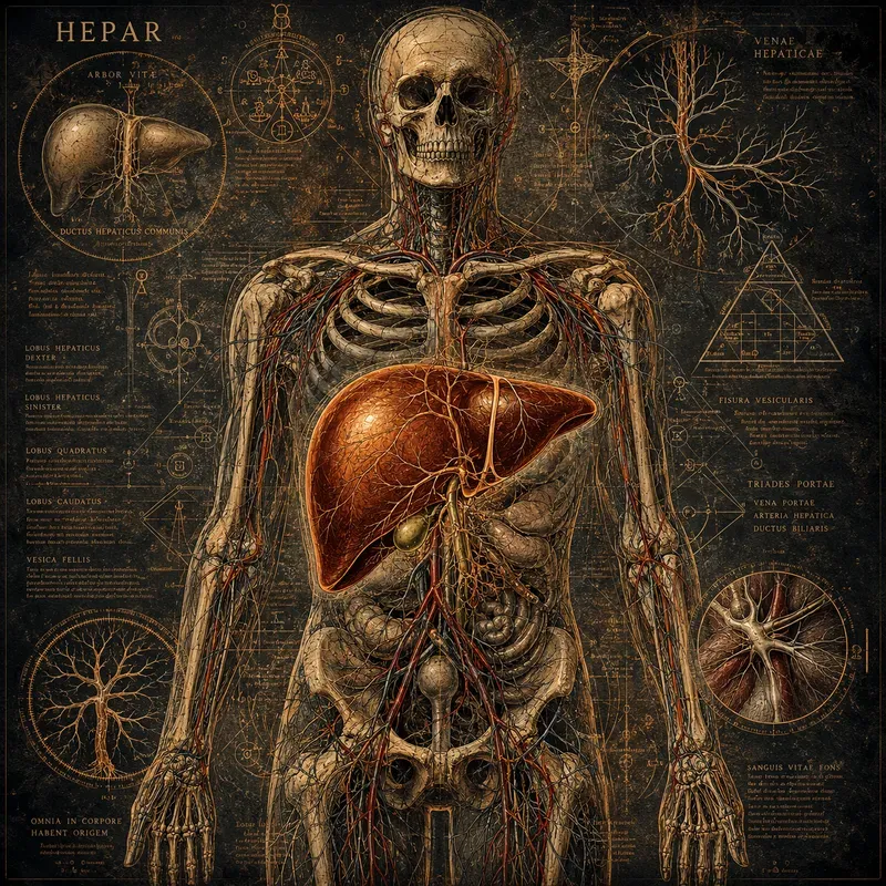 Vintage Anatomical Organ Blueprint Art