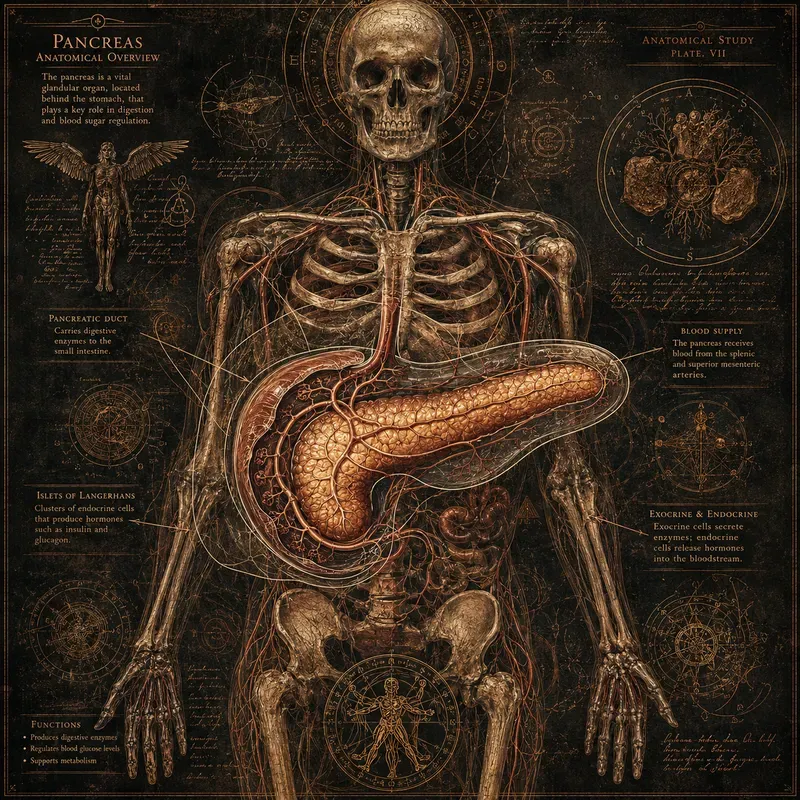 Vintage Anatomical Organ Blueprint Art