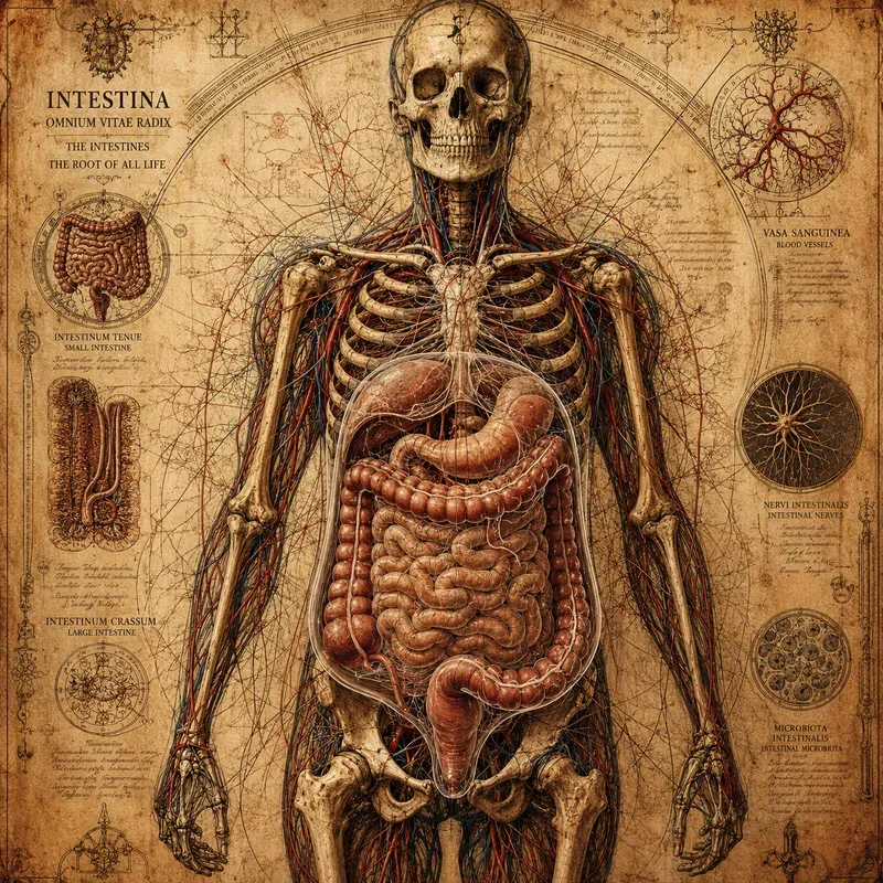 Vintage Anatomical Organ Blueprint Art