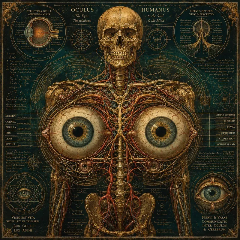 Vintage Anatomical Organ Blueprint Art