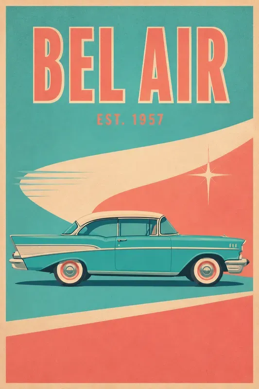 Retro Classic Car Posters