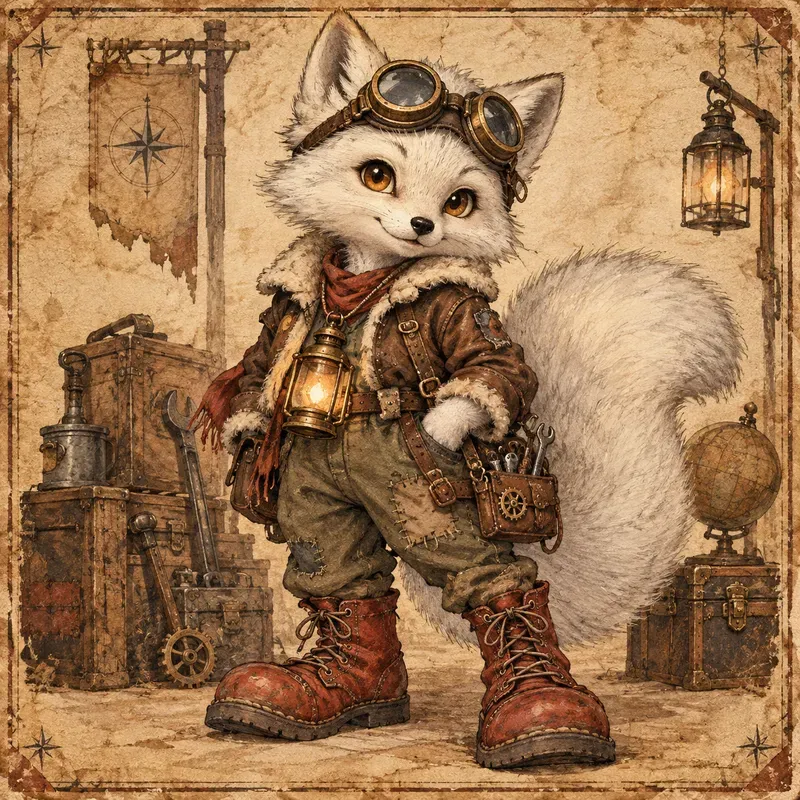 Whimsical Vintage Steampunk Characters
