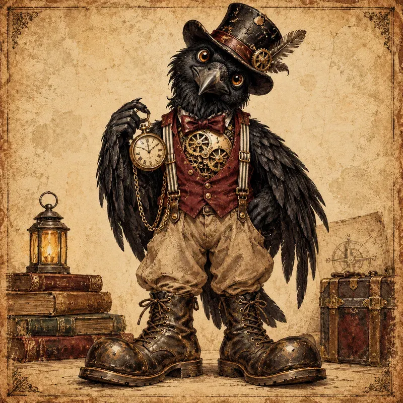 Whimsical Vintage Steampunk Characters
