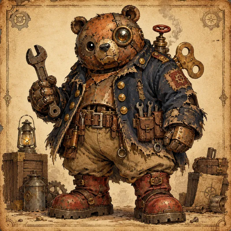 Whimsical Vintage Steampunk Characters