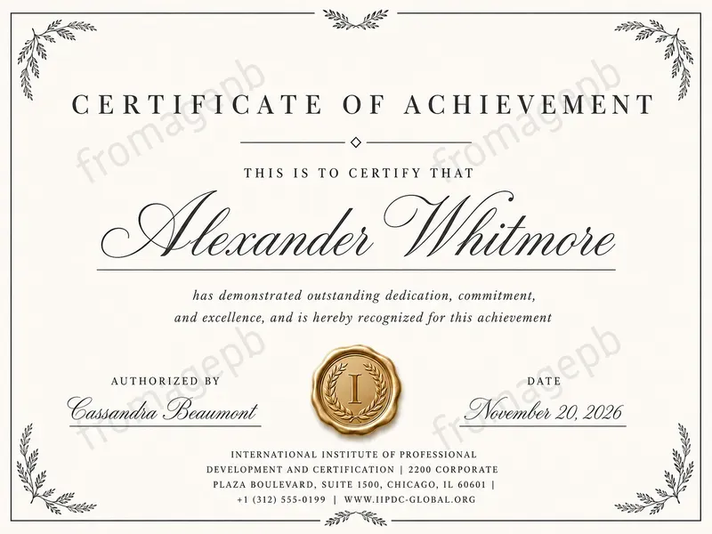 Elegant Achievement Certificate Templates