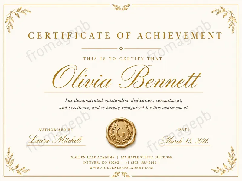 Elegant Achievement Certificate Templates