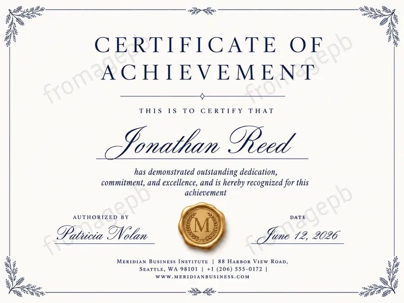 Elegant Achievement Certificate Templates
