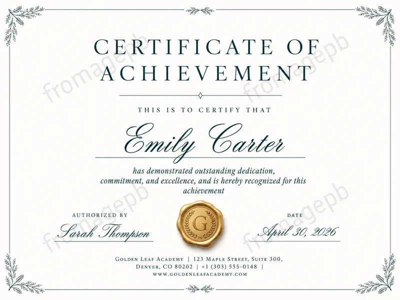Elegant Achievement Certificate Templates