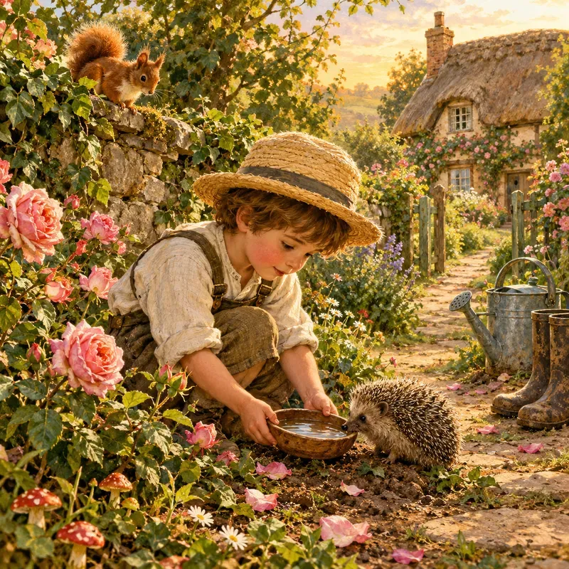 Vintage Farmyard Storybook Art