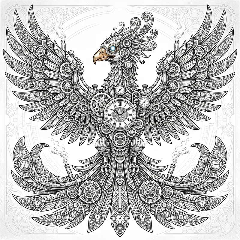 Steampunk Mechanical Line Art Creators