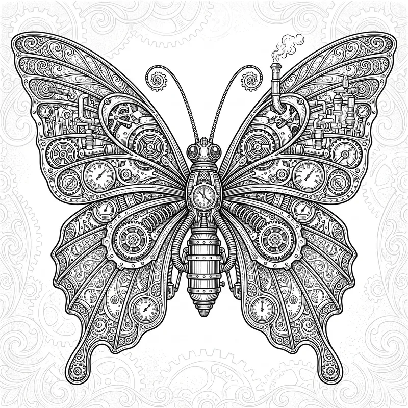 Steampunk Mechanical Line Art Creators