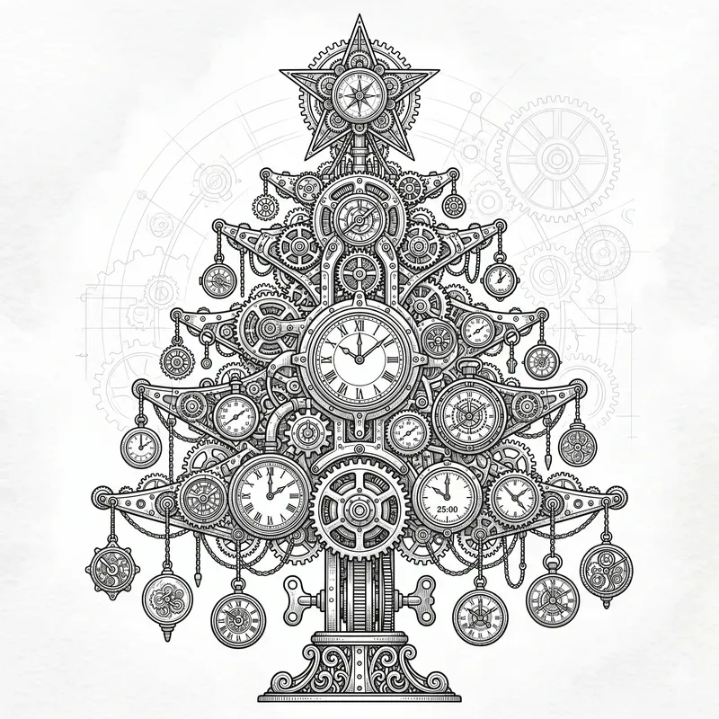 Steampunk Mechanical Line Art Creators