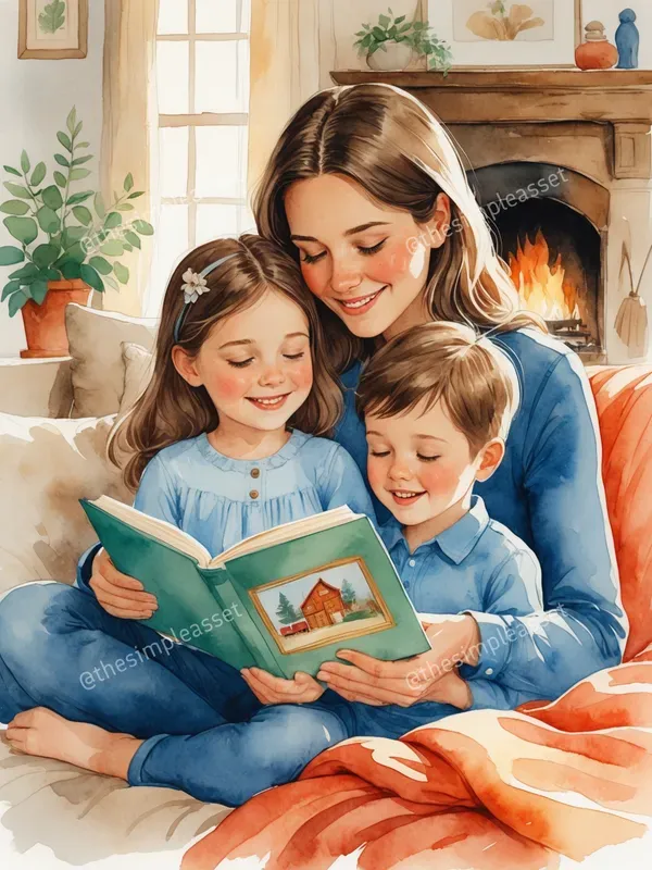Charming Watercolor Moms And Me Art