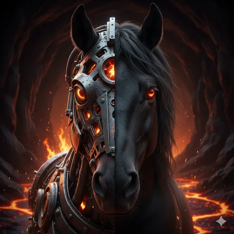 Steampunk Hybrid Horse Portraits