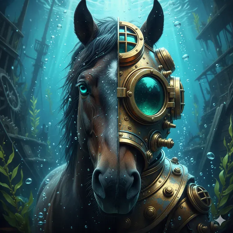 Steampunk Hybrid Horse Portraits