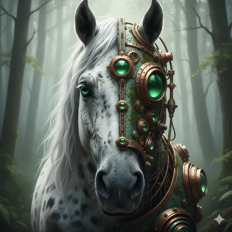 Steampunk Hybrid Horse Portraits