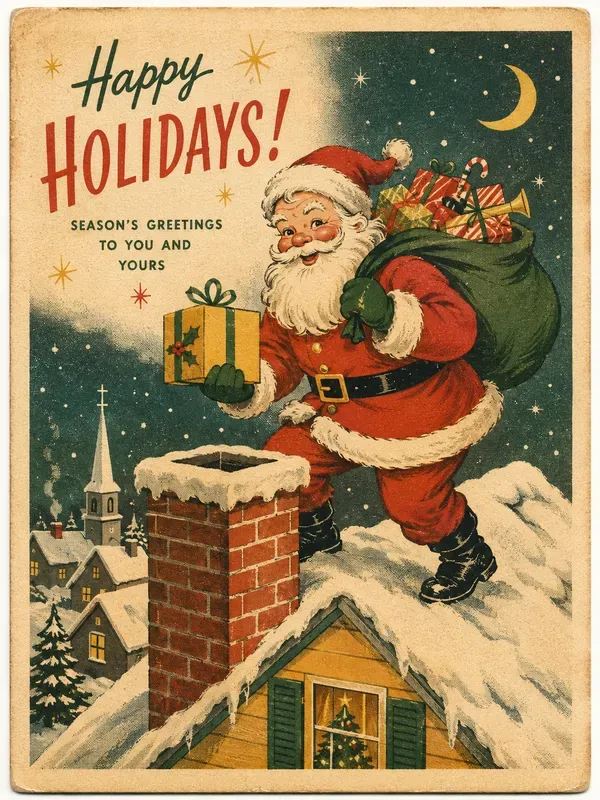 1950s Holiday Greeting Card Generator