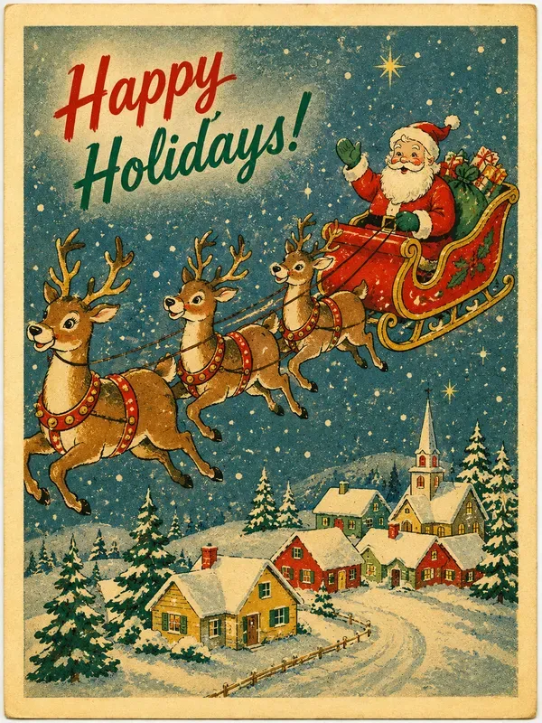 1950s Holiday Greeting Card Generator