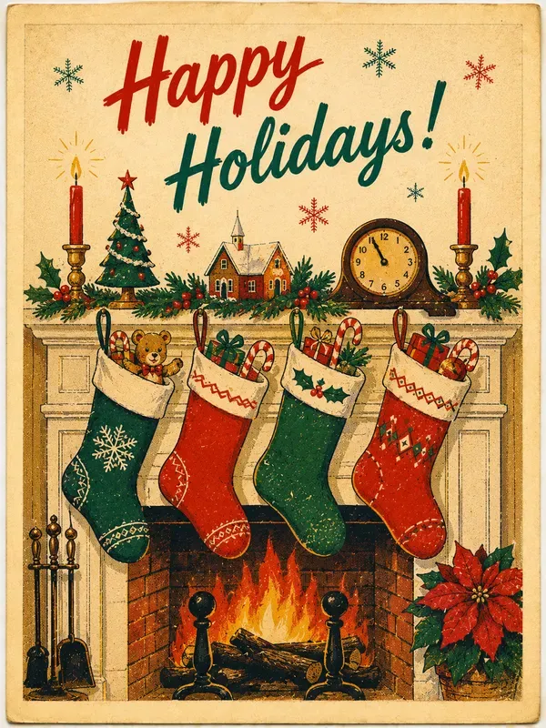 1950s Holiday Greeting Card Generator