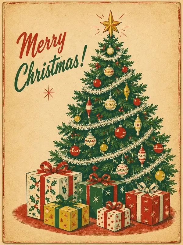 1950s Holiday Greeting Card Generator