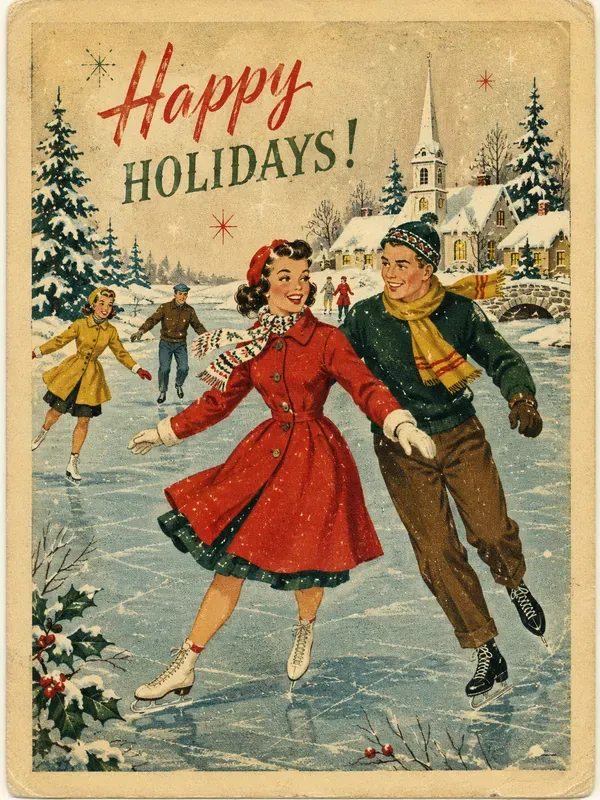 1950s Holiday Greeting Card Generator