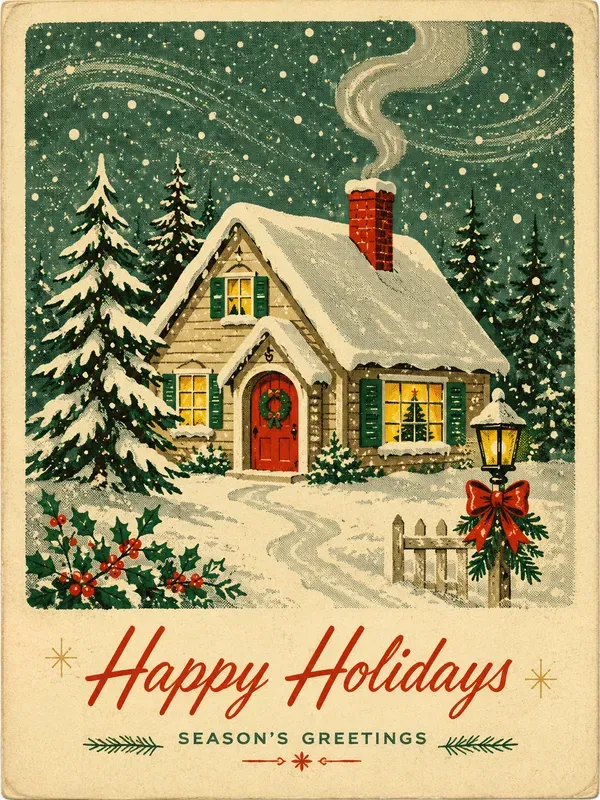 1950s Holiday Greeting Card Generator