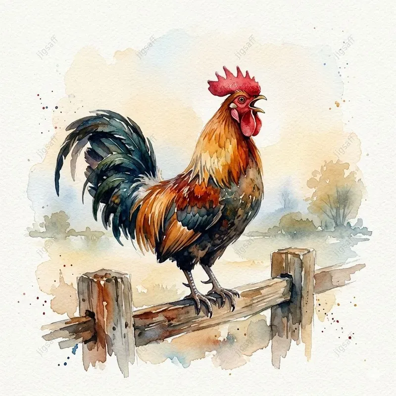 Rustic Morning Watercolor Animals