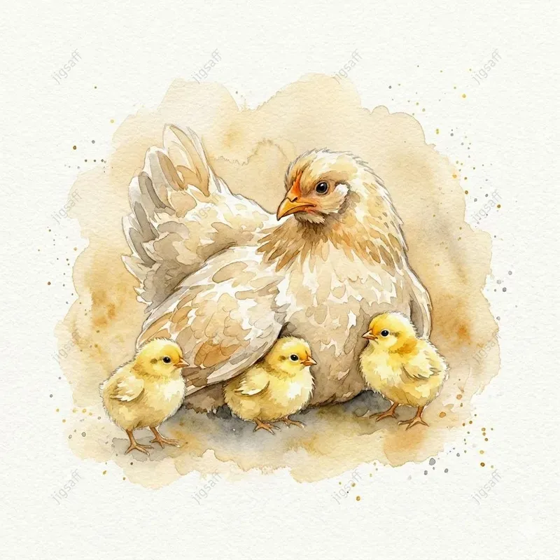 Rustic Morning Watercolor Animals