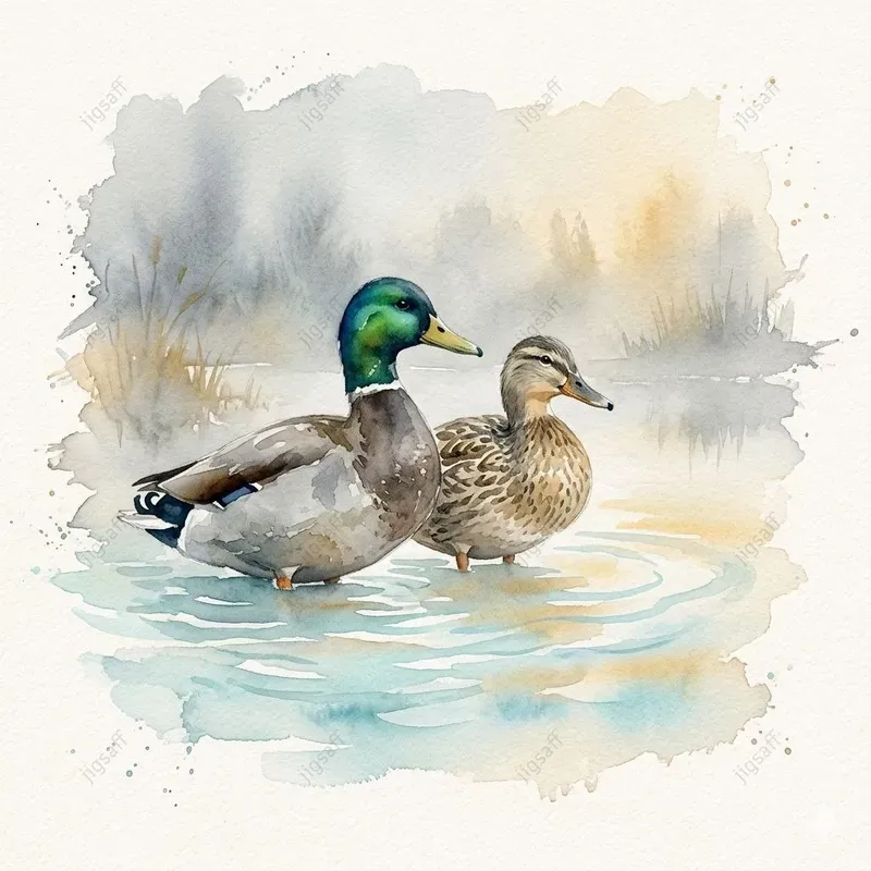 Rustic Morning Watercolor Animals